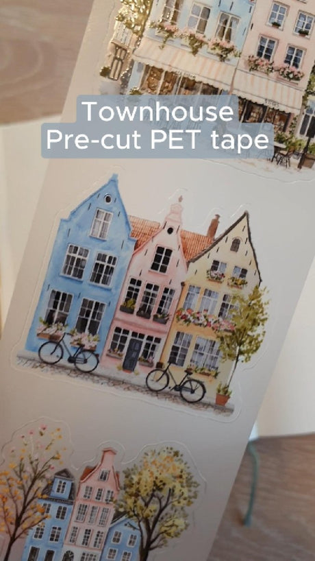 Pet Tape Pre - cut - MIC - Townhouse 3D Glossy 70 mm - 1 - MIC & MIM Premium Paper Shop - Tidformera