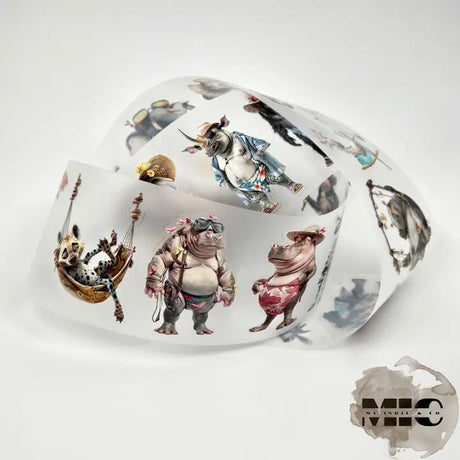 Pet Tape Pre - cut - MIC - Tropicool Crew 3D Glossy 70 mm - 1 - MIC & MIM Premium Paper Shop - Tidformera