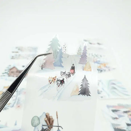 Pet Tape Pre - cut - MIC - Winter Wonder 70 mm - 1 - MIC & MIM Premium Paper Shop - Tidformera