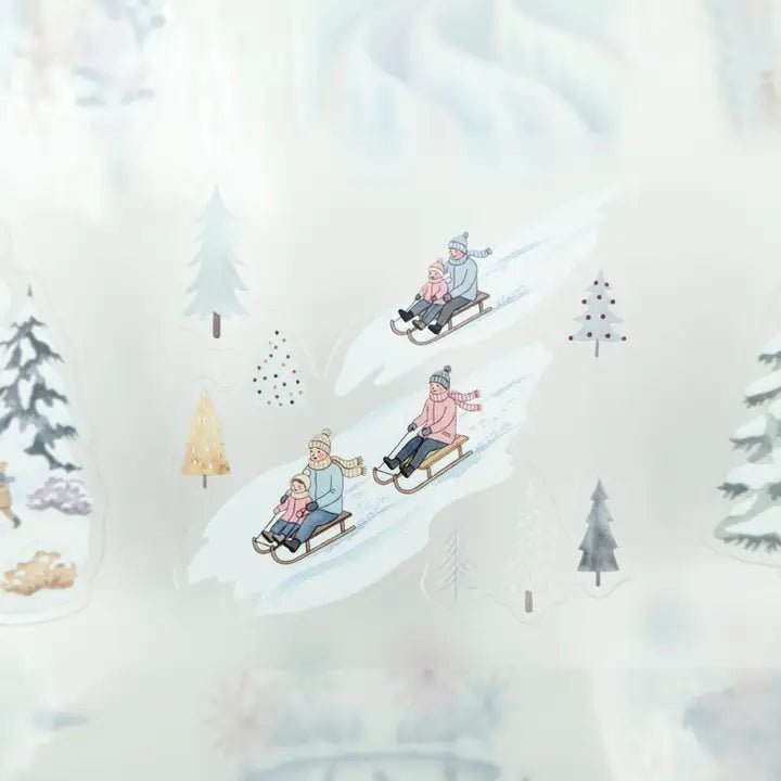 Pet Tape Pre - cut - MIC - Winter Wonder 70 mm - 6 - MIC & MIM Premium Paper Shop - Tidformera