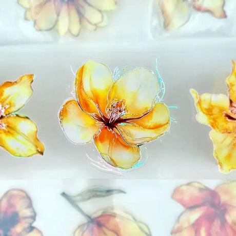 Pet Tape Pre - cut - MIC - Yellow Flowers 3D Foiled 70 mm - 3 - MIC & MIM Premium Paper Shop - Tidformera