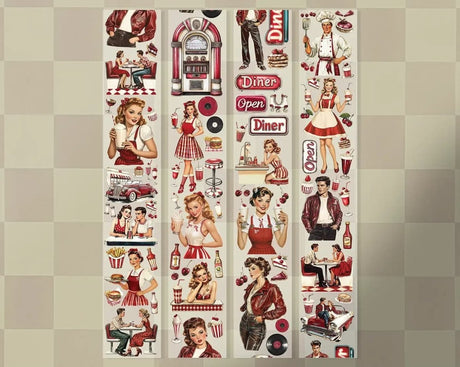 Pet tape The Diner - 60 mm - 2 - Scrapbook Resource Co - Tidformera
