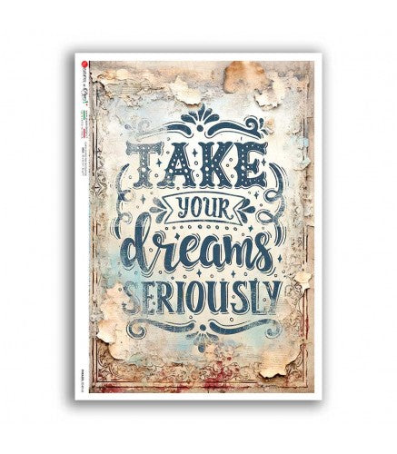 Rice Paper Decoupage - A5 - Phrases 0048