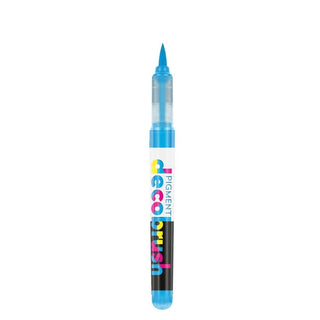 Pigment Decobrush - Aegean 2915U från Karin - Blå penselpenna utan lock - Tidformera
