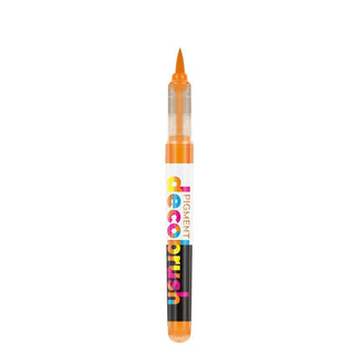 Pigment Decobrush - Bright orange 021U från Karin - Orange penselpenna utan lock - Tidformera