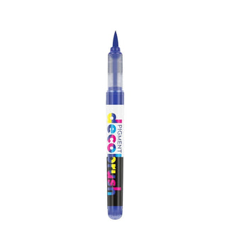 Pigment Decobrush - Royal blue 2728U från Karin - Blå penselpenna utan lock - Tidformera