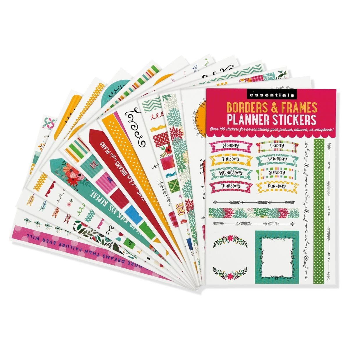 Planner stickers Borders & Frames - Peter Pauper Press - Tidformera