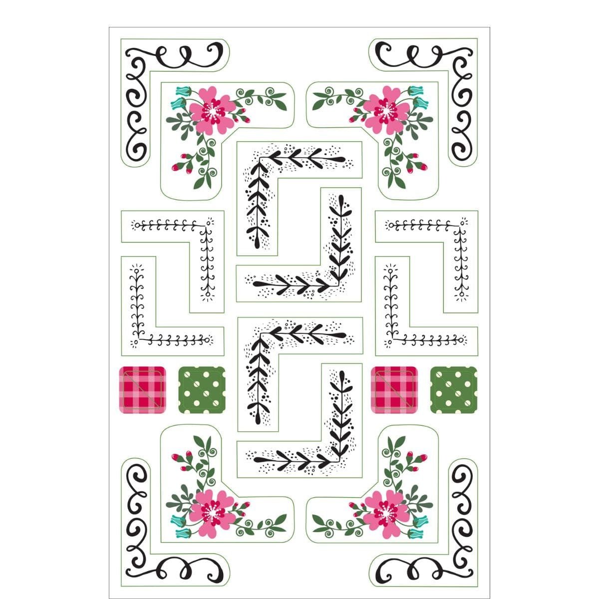 Planner stickers Borders & Frames - 8 - Peter Pauper Press - Tidformera