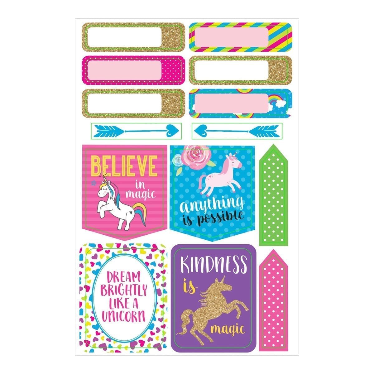 Planner stickers Kalenderstickers - Unicorn - 3 - Peter Pauper Press - Tidformera