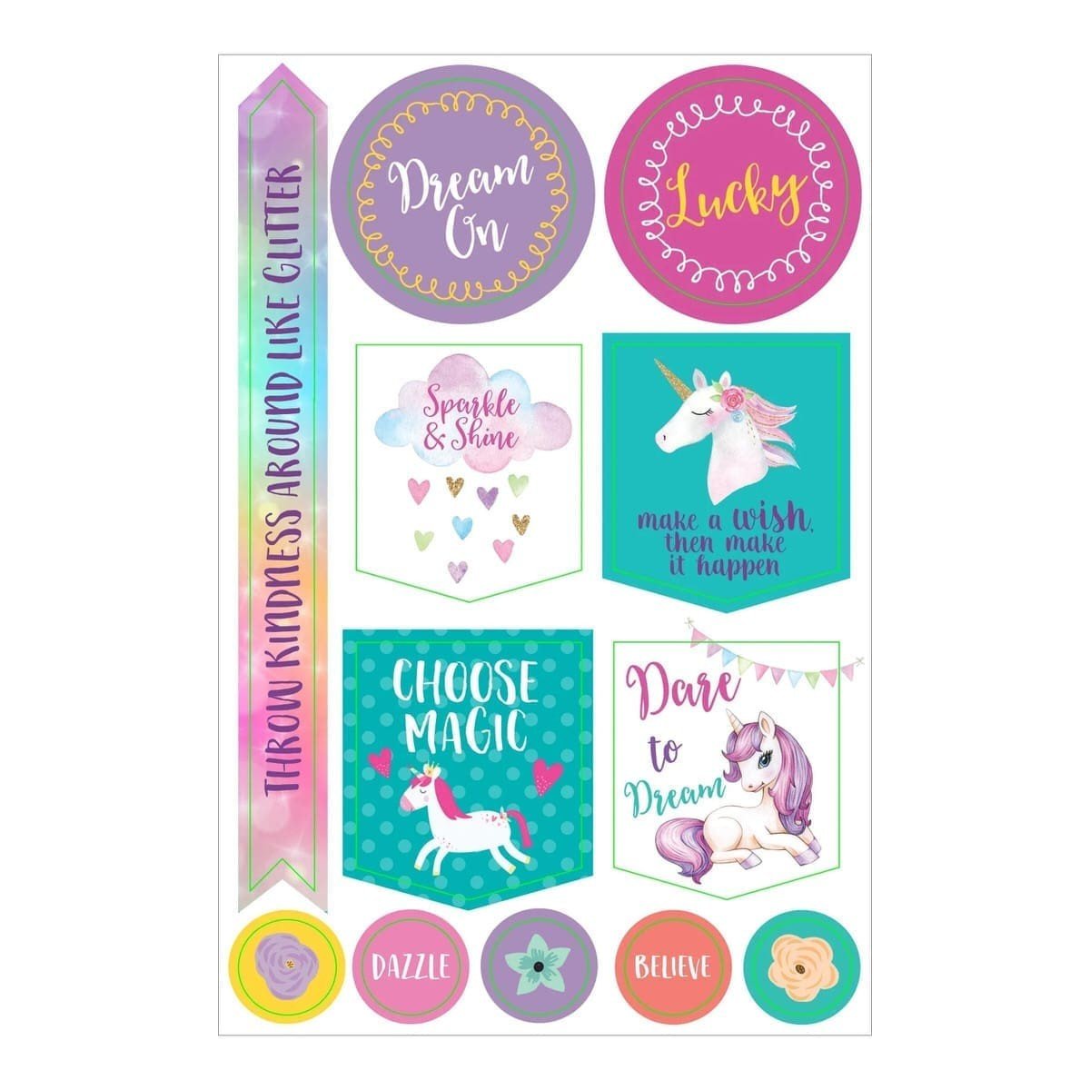 Planner stickers Kalenderstickers - Unicorn - 8 - Peter Pauper Press - Tidformera