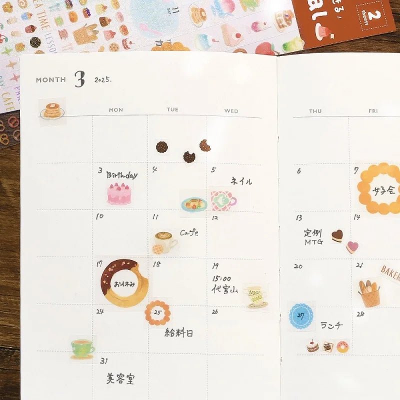 Planner Stickers Sheet 2 - pack - A Bite of Sweets - 6 - BGM - Tidformera