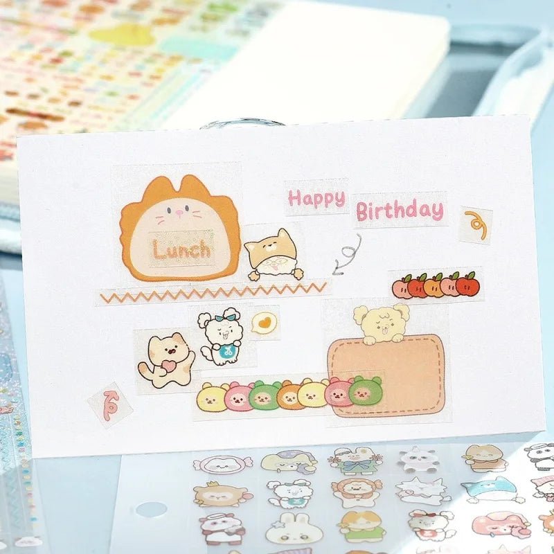 Planner Stickers Sheet 2 - pack - Animal Palette - 6 - BGM - Tidformera