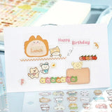 Planner Stickers Sheet 2 - pack - Animal Palette - 6 - BGM - Tidformera