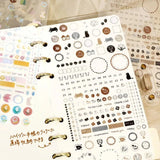 Planner Stickers Sheet 2 - pack - Flower and Coffee Day - 5 - BGM - Tidformera