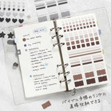 Planner Stickers Sheet - Daily Palette - Dark - 3 - BGM - Tidformera