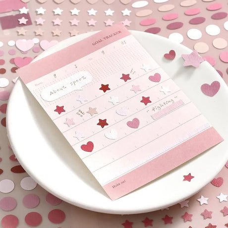 Planner Stickers Sheet - Daily Palette - Raspberry - 6 - BGM - Tidformera