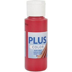 Plus Color Hobbyfärg - Akrylfärg 60 ml Matt - Berry Red - 1 - Creative Company - Tidformera