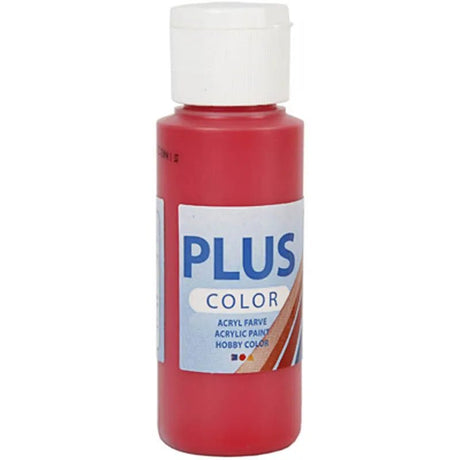 Plus Color Hobbyfärg - Akrylfärg 60 ml Matt - Berry Red - Creative Company - Tidformera