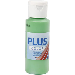 Plus Color Hobbyfärg - Akrylfärg 60 ml Matt - Bright Green - 1 - Creative Company - Tidformera