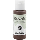 Plus Color Hobbyfärg - Akrylfärg 60 ml Matt - Chocolate - Creative Company - Tidformera