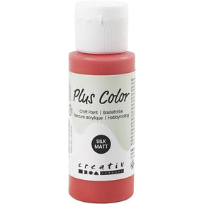 Plus Color Hobbyfärg - Akrylfärg 60 ml Matt - Crimson Red - 1 - Creative Company - Tidformera