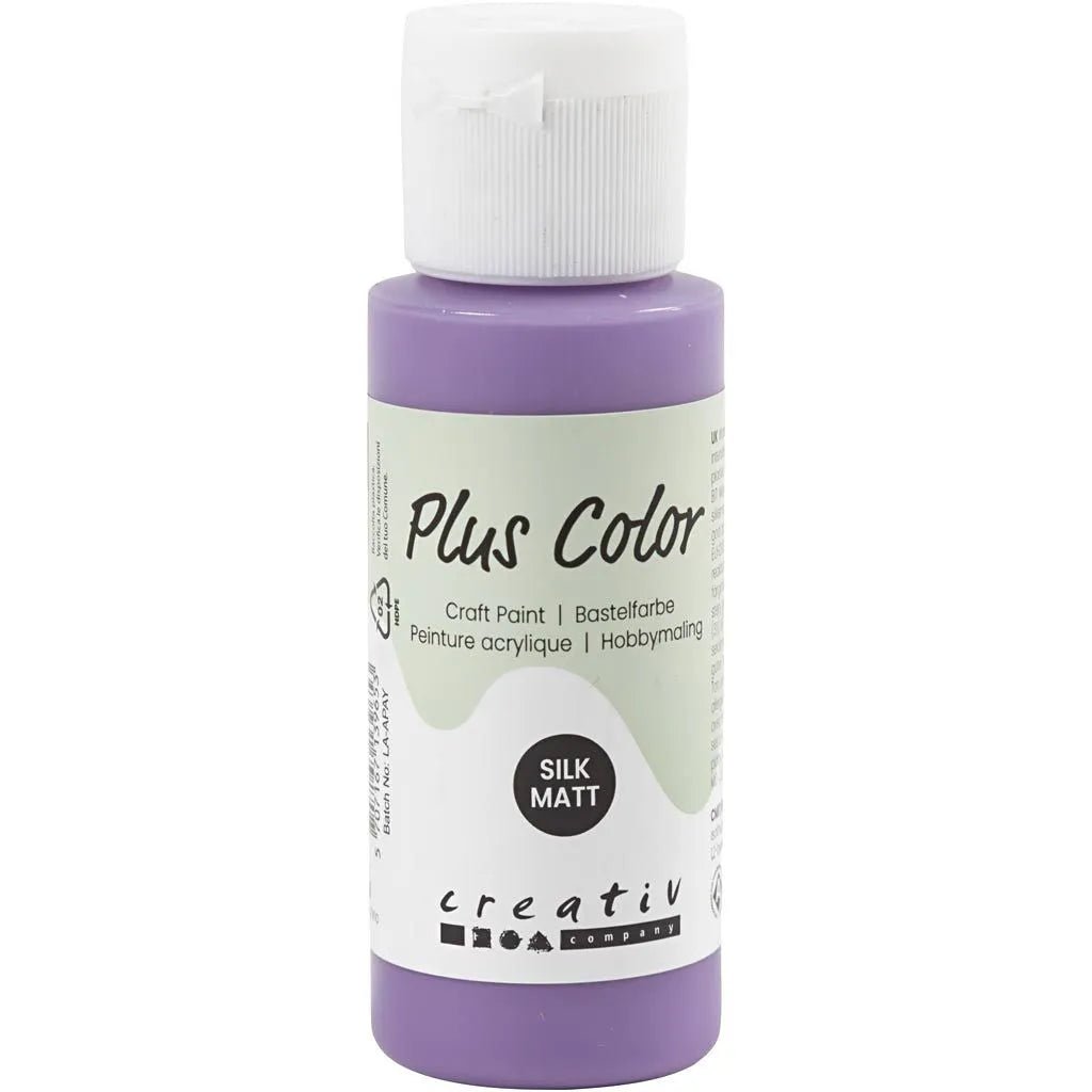 Plus Color Hobbyfärg - Akrylfärg 60 ml Matt - Dark Lilac - Creative Company - Tidformera