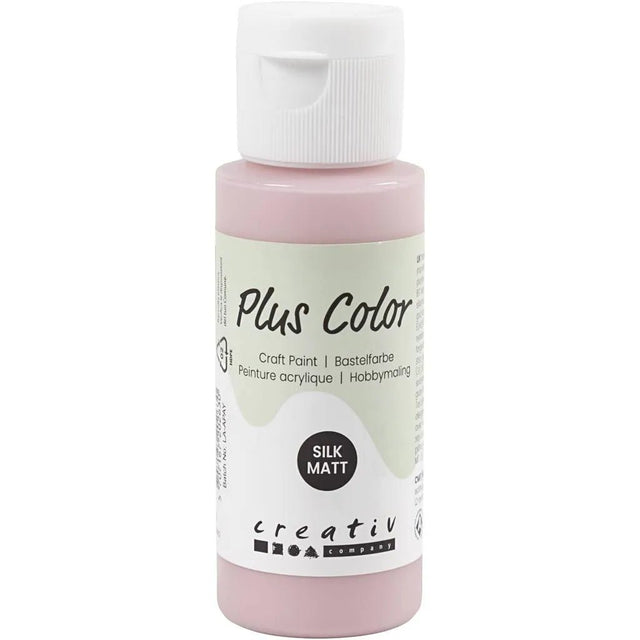 Plus Color Hobbyfärg - Akrylfärg 60 ml Matt - Dusty Rose - Creative Company - Tidformera