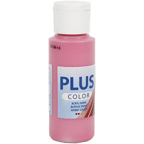 Plus Color Hobbyfärg - Akrylfärg 60 ml Matt - Fuchsia från Creative Company. En flaska full med rosa färg. - Tidformera
