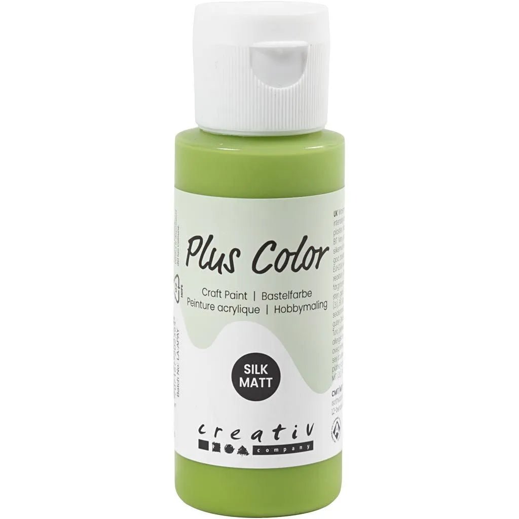 Plus Color Hobbyfärg - Akrylfärg 60 ml Matt - Leaf Green - Creative Company - Tidformera