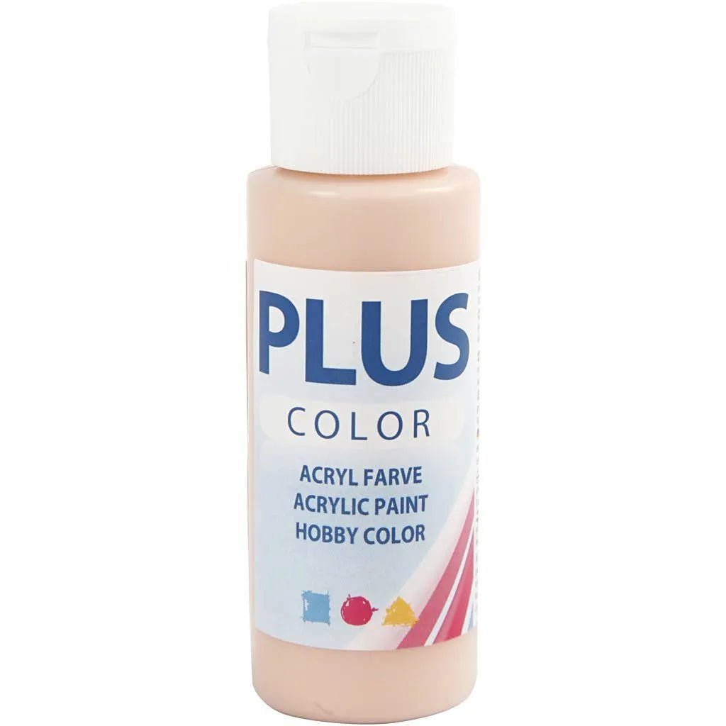 Plus Color Hobbyfärg - Akrylfärg 60 ml Matt - Persika - Creative Company - Tidformera