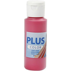Plus Color Hobbyfärg - Akrylfärg 60 ml Matt - Primärröd från Creative Company. En flaska full med röd färg. - Tidformera
