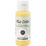 Plus Color Hobbyfärg - Akrylfärg 60 ml Matt - Primrose Yellow - Creative Company - Tidformera