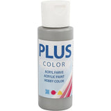 Plus Color Hobbyfärg - Akrylfärg 60 ml Matt - Rain Grey - Creative Company - Tidformera