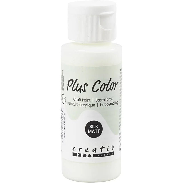 Plus Color Hobbyfärg - Akrylfärg 60 ml Matt - Råvit - Creative Company - Tidformera