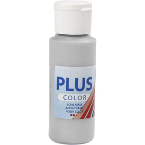 Plus Color Hobbyfärg - Akrylfärg 60 ml Matt - Silver - 1 - Creative Company - Tidformera