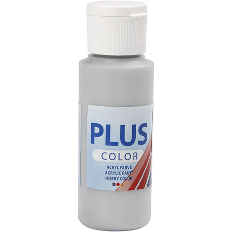 Plus Color Hobbyfärg - Akrylfärg 60 ml Matt - Silver - Creative Company - Tidformera