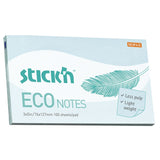 Post - it Eco notes - 76 x 127 mm - Blå - 1 - Stick'n - Tidformera
