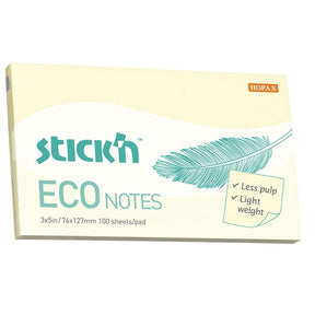 Post - it Eco notes - 76 x 127 mm - Gul - 1 - Stick'n - Tidformera