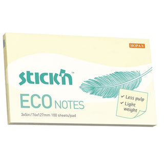 Post - it Eco notes - 76 x 127 mm - Gul - 1 - Stick'n - Tidformera