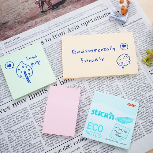 Post - it Eco notes - 76 x 76 mm - Rosa - 2 - Stick'n - Tidformera