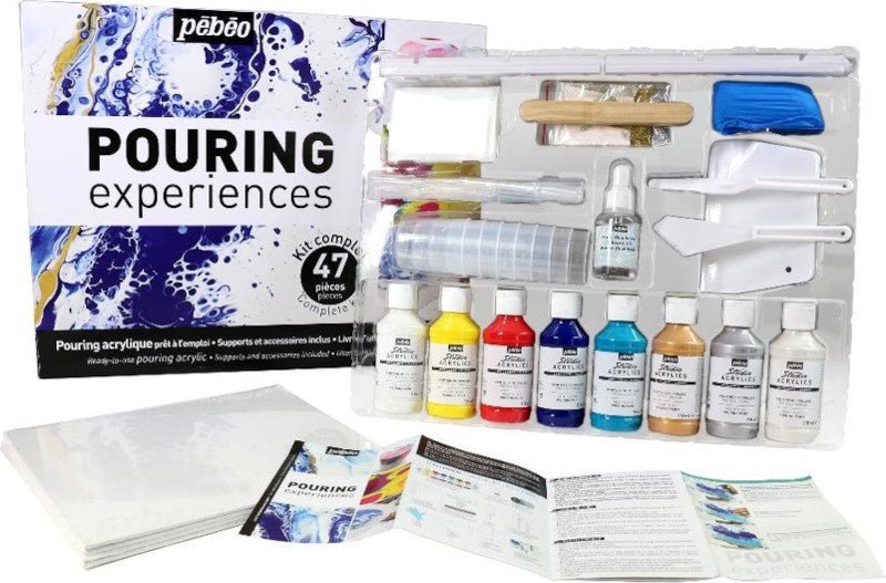 Pouring experiences - Complete kit 47 delar - Pebeo - Tidformera