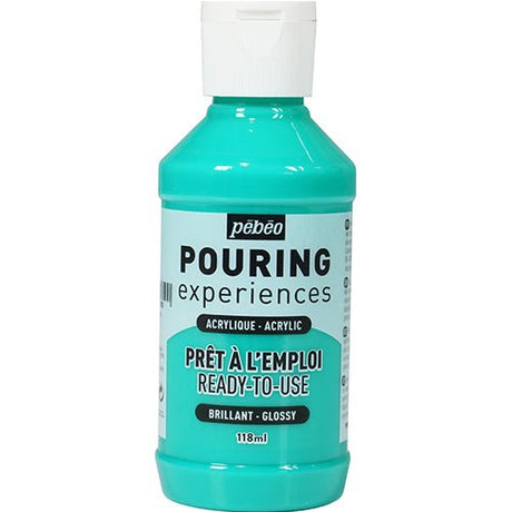 Pouringfärg Pebeo Experiences - 118 ml Glossy - Aqua Green - Pebeo - Tidformera