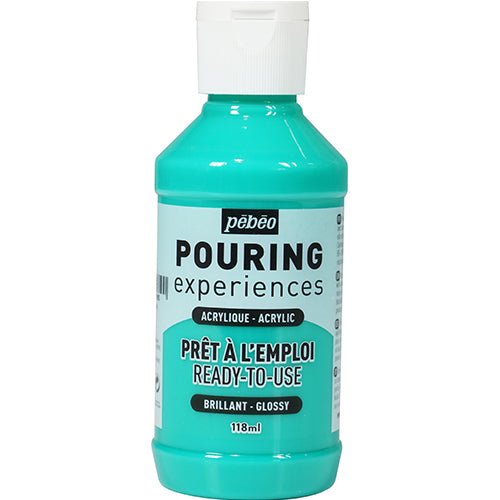 Pouringfärg Pebeo Experiences - 118 ml Glossy - Aqua Green - Pebeo - Tidformera