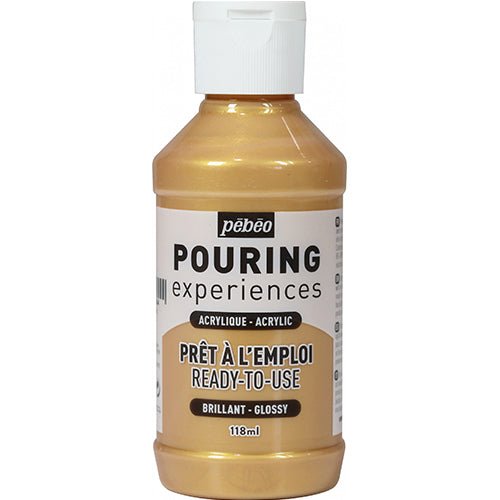 Pouringfärg Pebeo Experiences - 118 ml Glossy - Gold - Pebeo - Tidformera