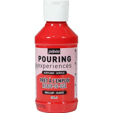 Pouringfärg Pebeo Experiences - 118 ml Glossy - Magenta Red - Pebeo - Tidformera