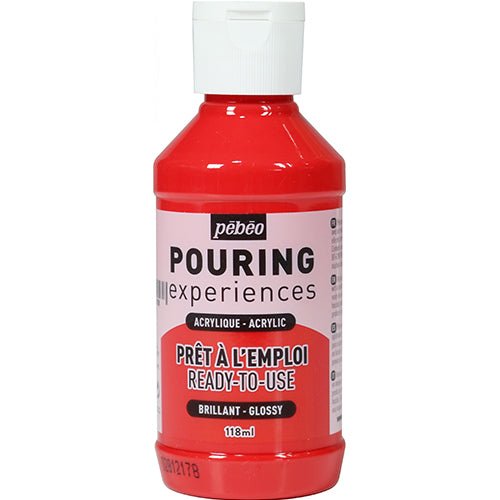 Pouringfärg Pebeo Experiences - 118 ml Glossy - Magenta Red - Pebeo - Tidformera