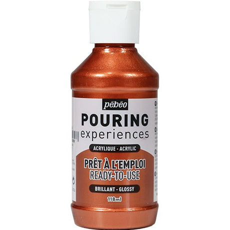 Pouringfärg Pebeo Experiences - 118 ml Glossy - Metallic Copper - Pebeo - Tidformera