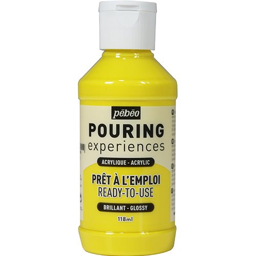 Pouringfärg Pebeo Experiences - 118 ml Glossy - Primary Yellow - Pebeo - Tidformera