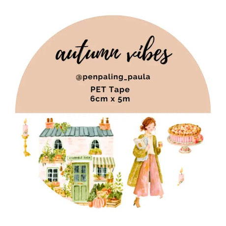 Pre cut Pet Tape - Penpaling Paula - Autumn Vibes - 1 - Penpaling Paula - Tidformera
