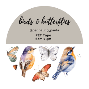 Pre cut Pet Tape - Penpaling Paula - Birds & butterflies - 1 - Penpaling Paula - Tidformera